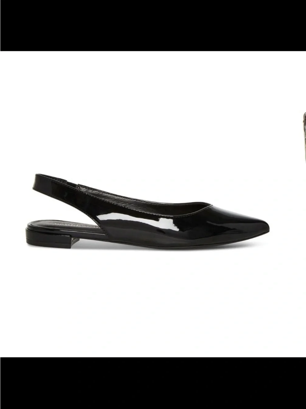 NWB madden girl women’s deviin pointed toe slingback flats black size 7.5